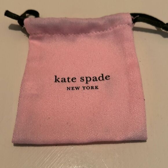 Kate Spade New York Drawstring Top Mini Dust Bag Pink Travel Earring Ring Holder - Picture 1 of 4